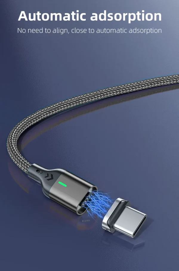 AUFU Magnetic Cable 3A Fast Charging Micro USB Type C Magnetic Charging Cables USB Data Charging Wire for iPhone Samsung Xiaomi – Image 22