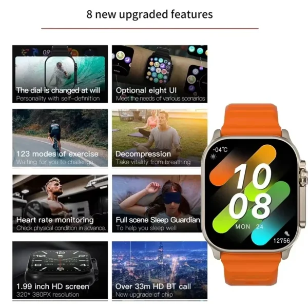 Xiaomi 2025 New Watch Ultra Smart Watch NFC Men Women GPS Track Bluetooth Call BT Music Games Sport Wireless Charging Smartwatch – Image 3