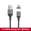 AUFU Magnetic Cable 3A Fast Charging Micro USB Type C Magnetic Charging Cables USB Data Charging Wire for iPhone Samsung Xiaomi