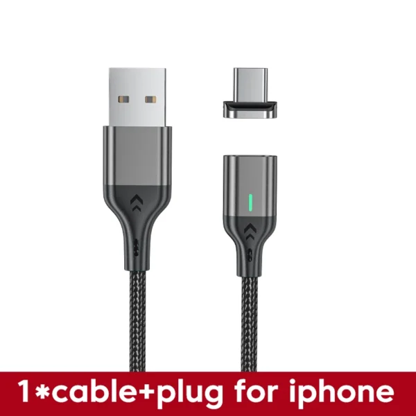 AUFU Magnetic Cable 3A Fast Charging Micro USB Type C Magnetic Charging Cables USB Data Charging Wire for iPhone Samsung Xiaomi – Image 12