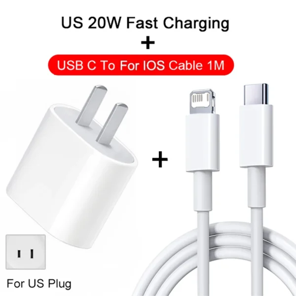 PD 20W For Apple USB Type C Charger For iPhone 13 12 11 14 Pro Max Mini XR X XS 8 Plus C Fast Charging Cable For iPhone Charger – Image 10
