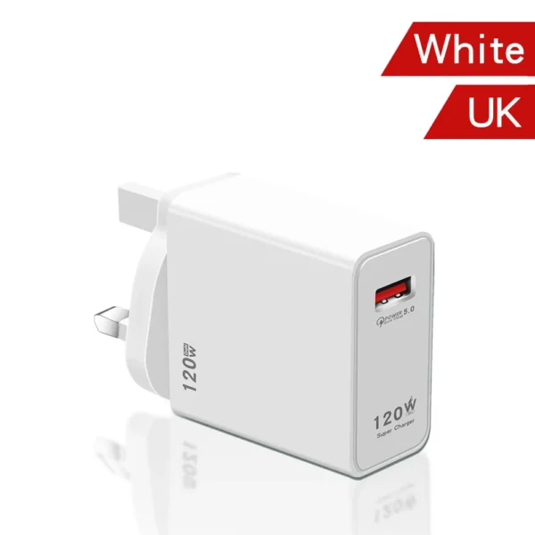 120W Gan USB Fast Charger Type C Phone Quick Charge 5.0 Power Adapter For iPhone iPad Xiaomi Samsung Huawei Realme Oppo Oneplus – Image 11