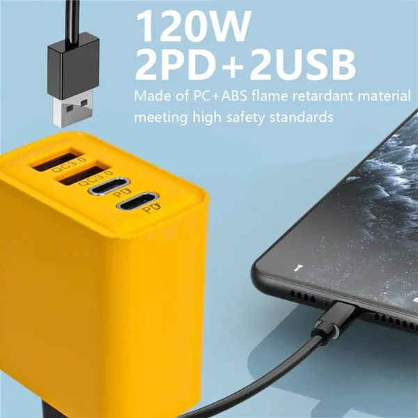 Xiaomi Fast Charger 120W Type C Quick Charge 3.0 USB Adapter For iPhone Samsung Xiaomi PD USB Generic Charger Fast Charging – Image 10