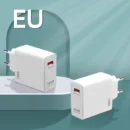 120W Gan USB Fast Charger Type C Phone Quick Charge 5.0 Power Adapter For iPhone iPad Xiaomi Samsung Huawei Realme Oppo Oneplus