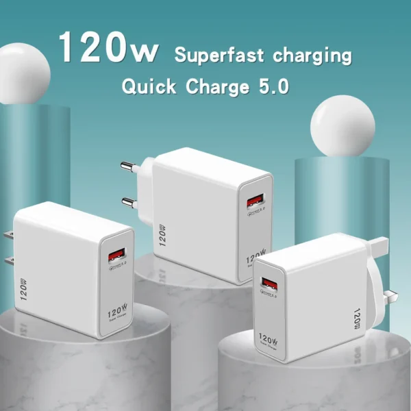 120W Gan USB Fast Charger Type C Phone Quick Charge 5.0 Power Adapter For iPhone iPad Xiaomi Samsung Huawei Realme Oppo Oneplus – Image 13