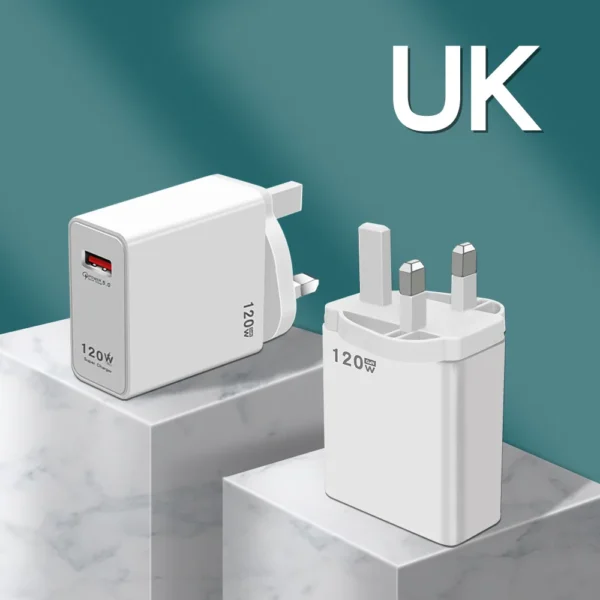 120W Gan USB Fast Charger Type C Phone Quick Charge 5.0 Power Adapter For iPhone iPad Xiaomi Samsung Huawei Realme Oppo Oneplus – Image 14