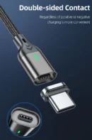 AUFU Magnetic Cable 3A Fast Charging Micro USB Type C Magnetic Charging Cables USB Data Charging Wire for iPhone Samsung Xiaomi