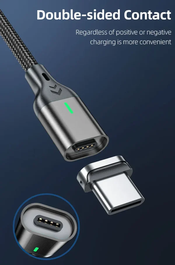 AUFU Magnetic Cable 3A Fast Charging Micro USB Type C Magnetic Charging Cables USB Data Charging Wire for iPhone Samsung Xiaomi – Image 26