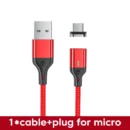 AUFU Magnetic Cable 3A Fast Charging Micro USB Type C Magnetic Charging Cables USB Data Charging Wire for iPhone Samsung Xiaomi