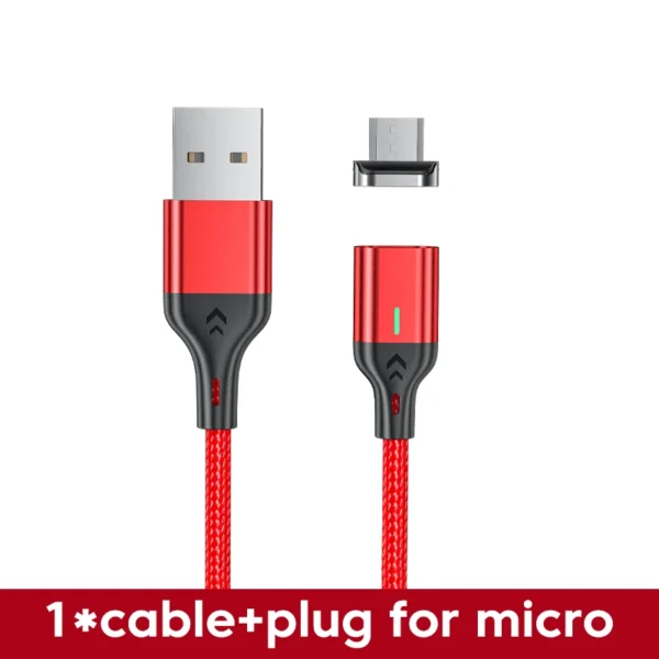 AUFU Magnetic Cable 3A Fast Charging Micro USB Type C Magnetic Charging Cables USB Data Charging Wire for iPhone Samsung Xiaomi – Image 14