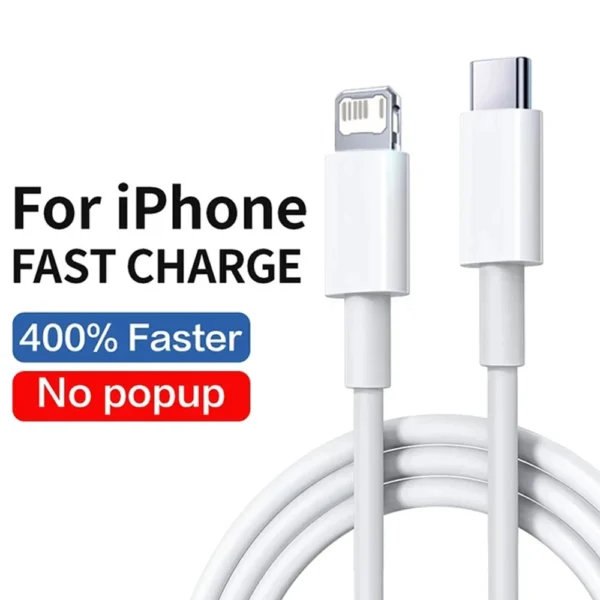 PD 20W For Apple USB Type C Charger For iPhone 13 12 11 14 Pro Max Mini XR X XS 8 Plus C Fast Charging Cable For iPhone Charger – Image 9
